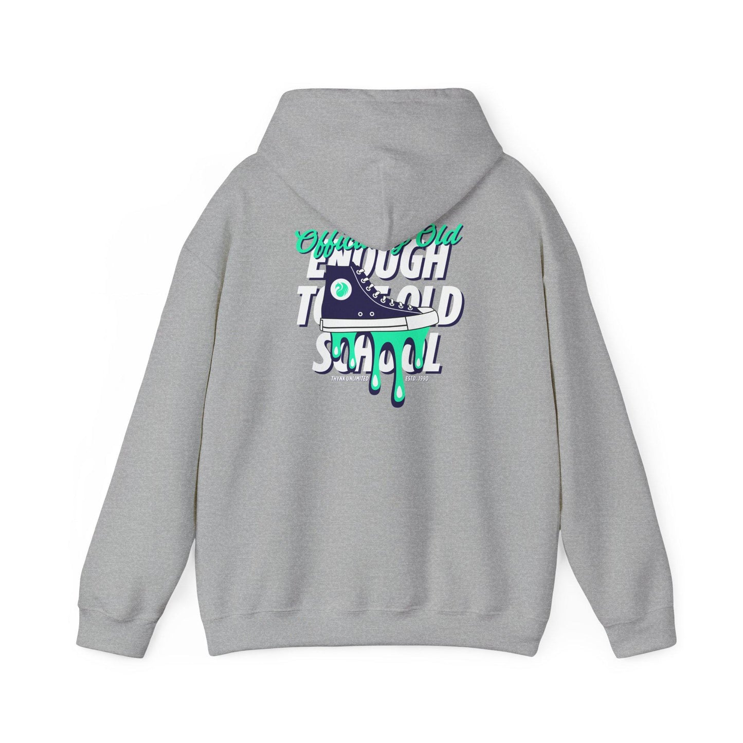 Dripping Sneaker Graphic Hoodie | Retro Skate Culture Streetwear I Cozy Cotton-Poly Blend