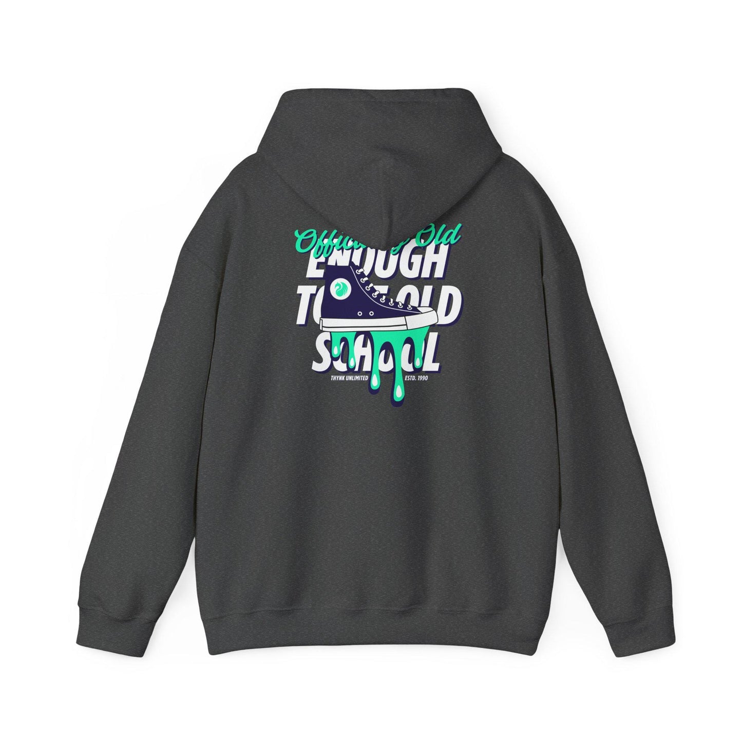 Dripping Sneaker Graphic Hoodie | Retro Skate Culture Streetwear I Cozy Cotton-Poly Blend