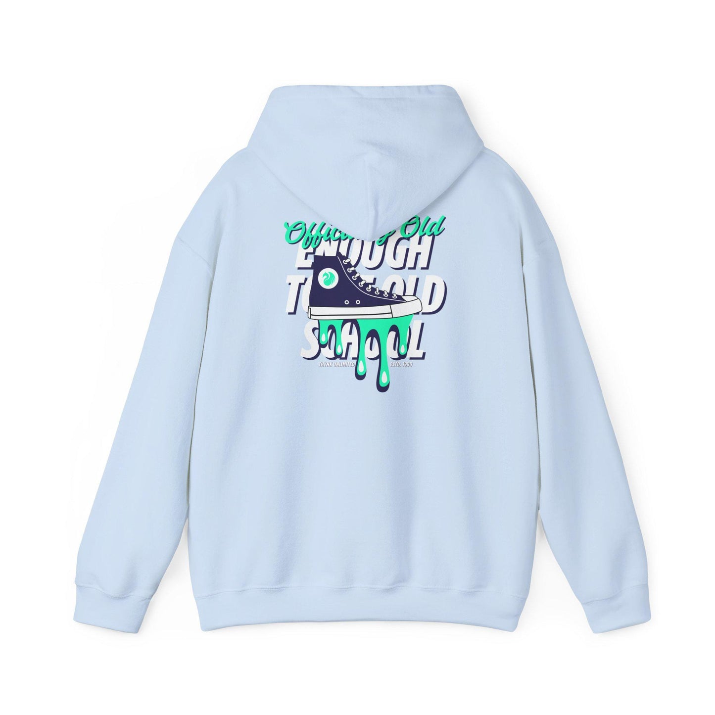 Dripping Sneaker Graphic Hoodie | Retro Skate Culture Streetwear I Cozy Cotton-Poly Blend
