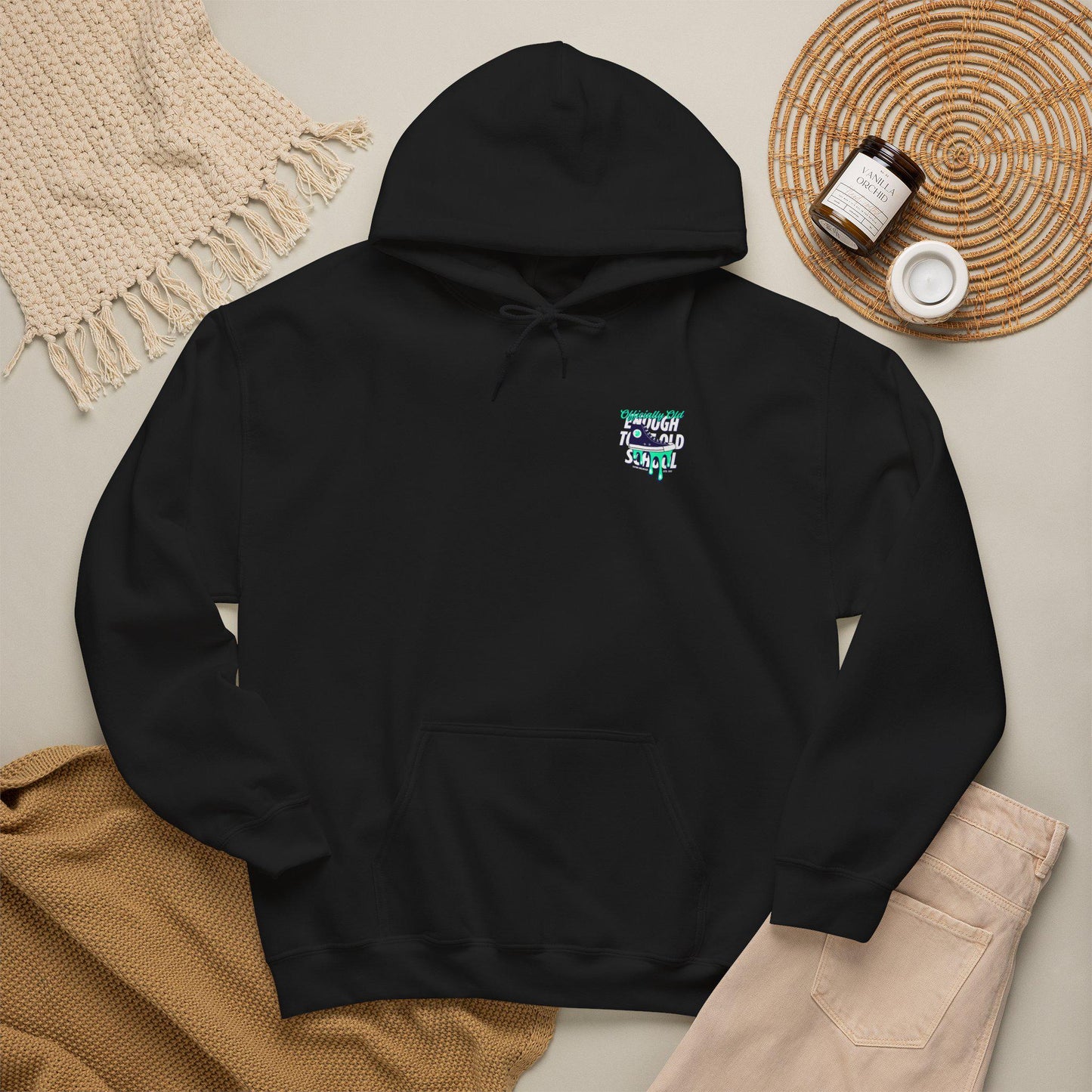 Dripping Sneaker Graphic Hoodie | Retro Skate Culture Streetwear I Cozy Cotton-Poly Blend