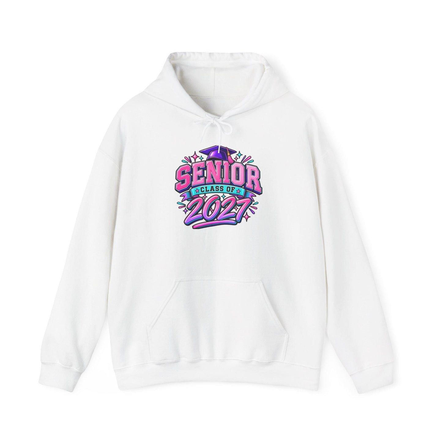 Senior Class of 2027 Hoodie, Graduation 2027 Sweatshirt Female Teen Oversized Everyday Pullover, College Grad, Comfortable Cozy Apparel Wear