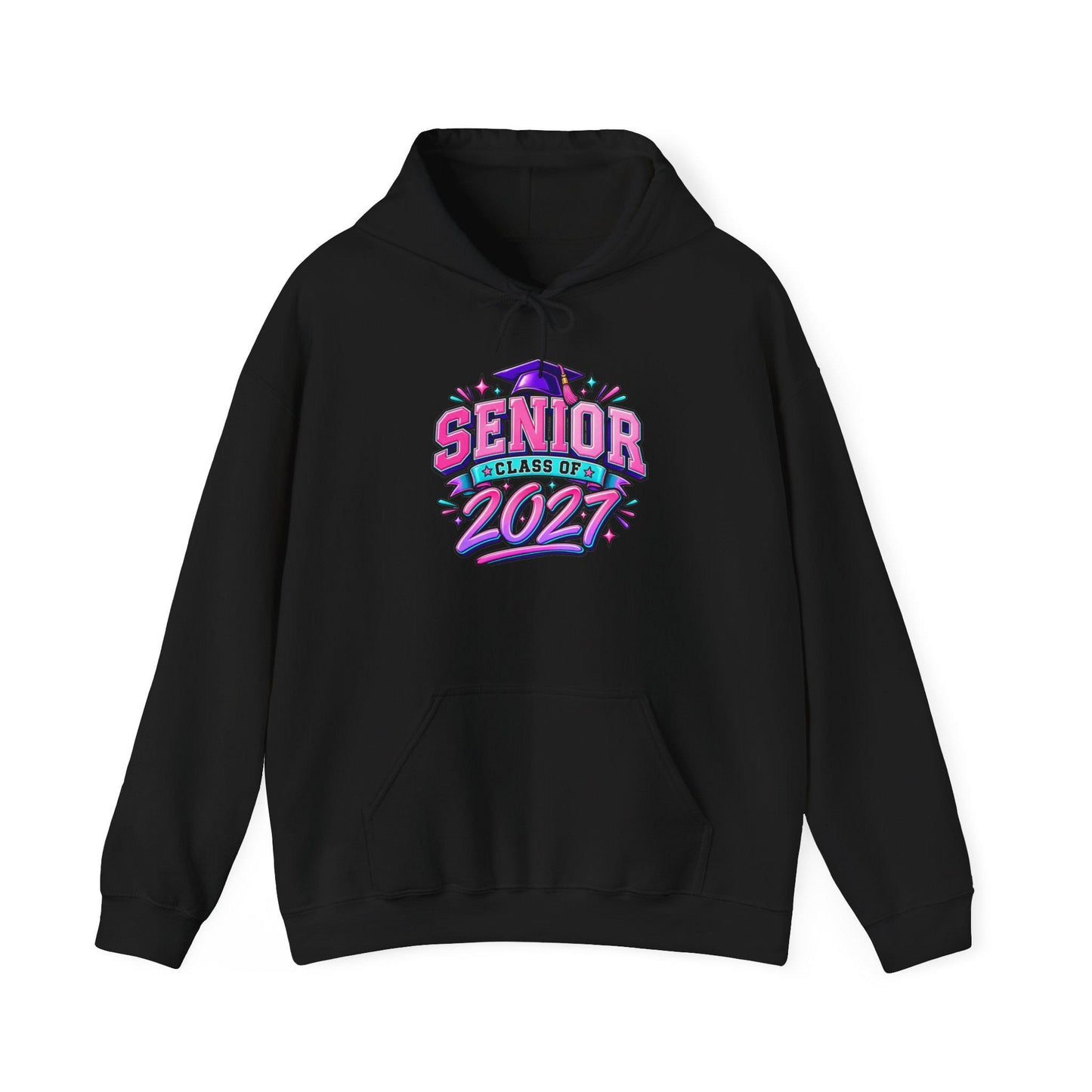 Senior Class of 2027 Hoodie, Graduation 2027 Sweatshirt Female Teen Oversized Everyday Pullover, College Grad, Comfortable Cozy Apparel Wear