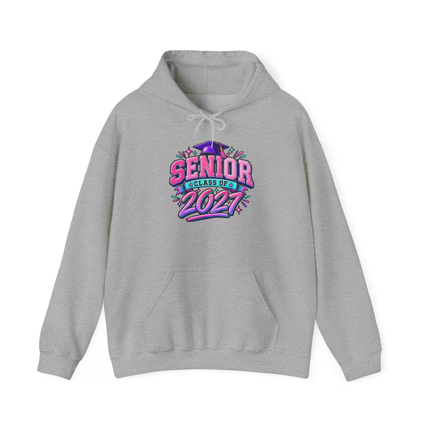 Senior Class of 2027 Hoodie, Graduation 2027 Sweatshirt Female Teen Oversized Everyday Pullover, College Grad, Comfortable Cozy Apparel Wear