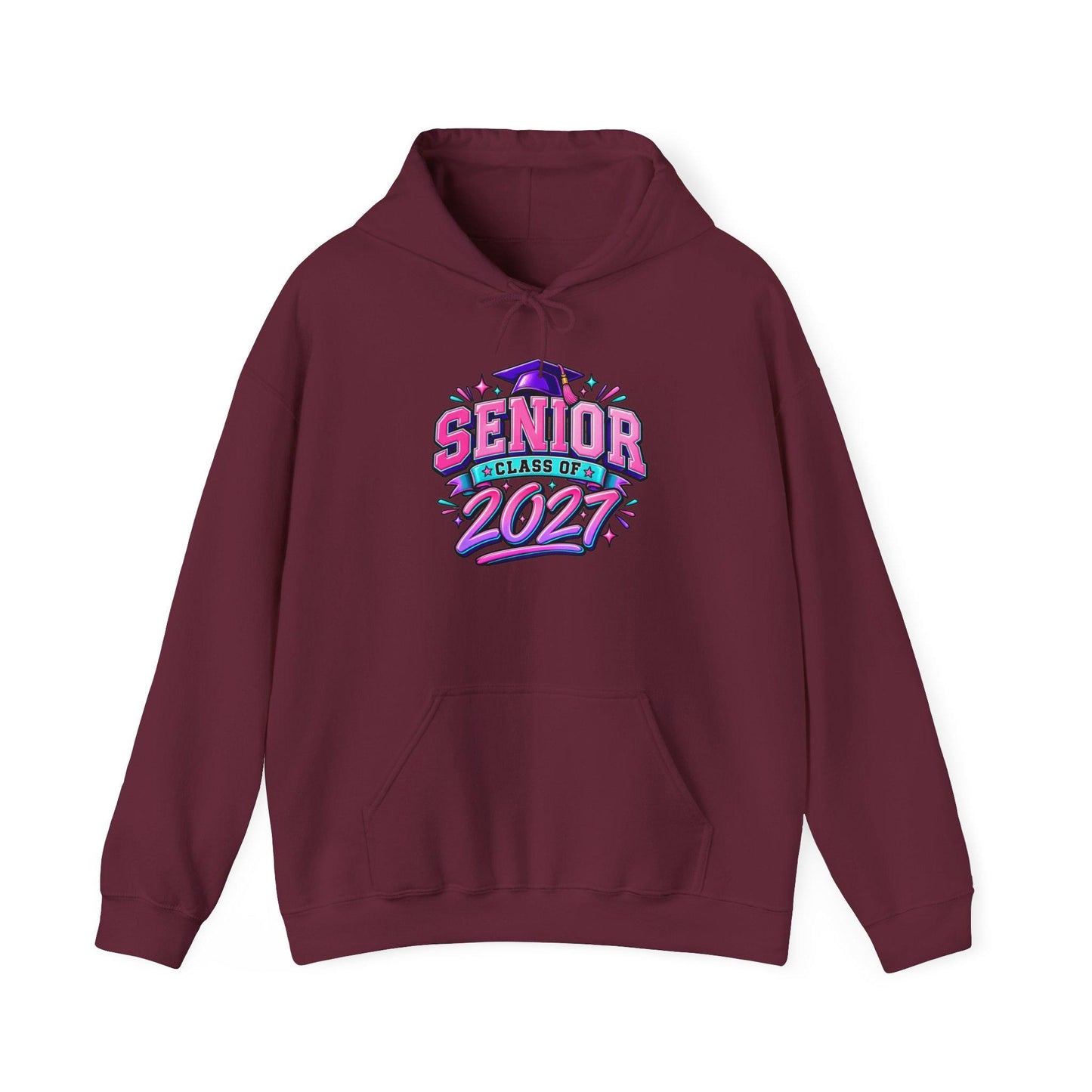 Senior Class of 2027 Hoodie, Graduation 2027 Sweatshirt Female Teen Oversized Everyday Pullover, College Grad, Comfortable Cozy Apparel Wear