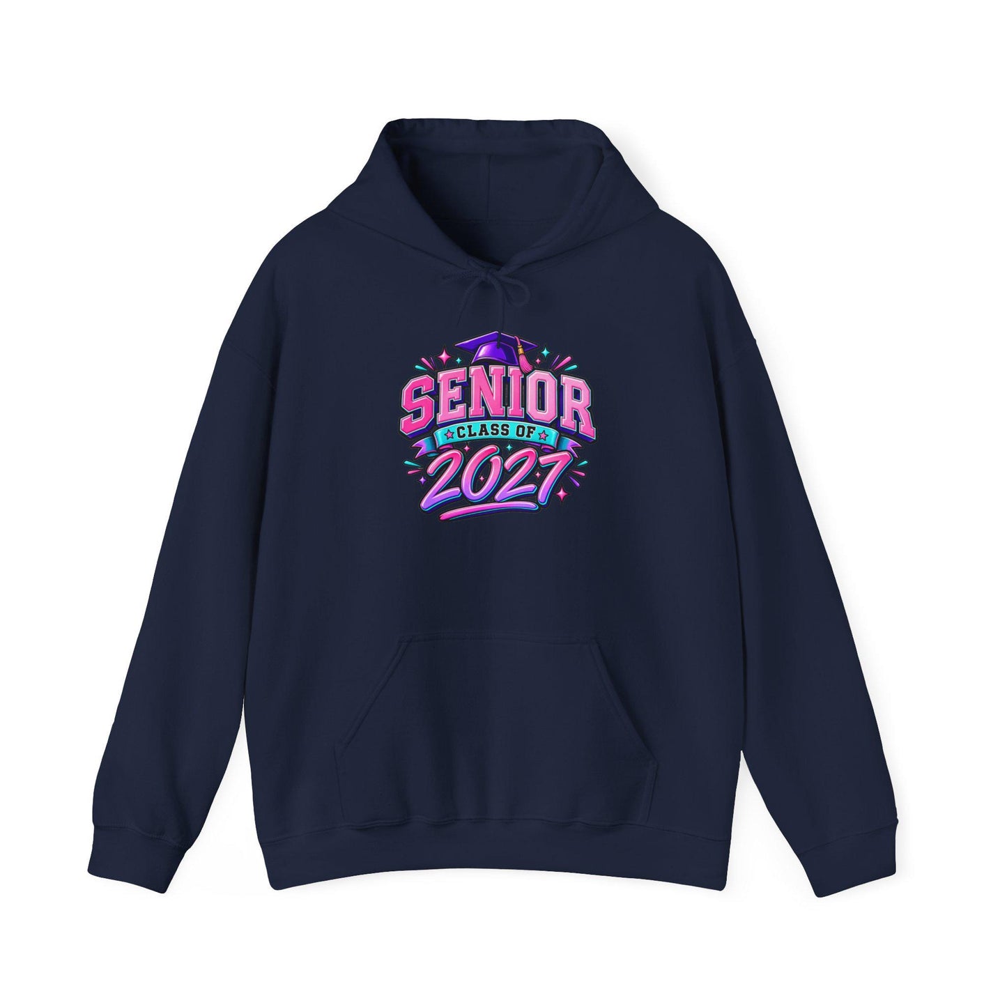 Senior Class of 2027 Hoodie, Graduation 2027 Sweatshirt Female Teen Oversized Everyday Pullover, College Grad, Comfortable Cozy Apparel Wear