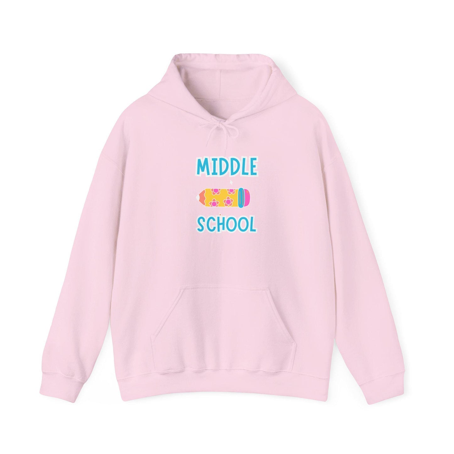 Middle School Pencil Hoodie Gifted | Cute School Supplies Graphic | Cozy Comfortable Pullover | Teen Warm Apparel with Pockets | Long sleeve