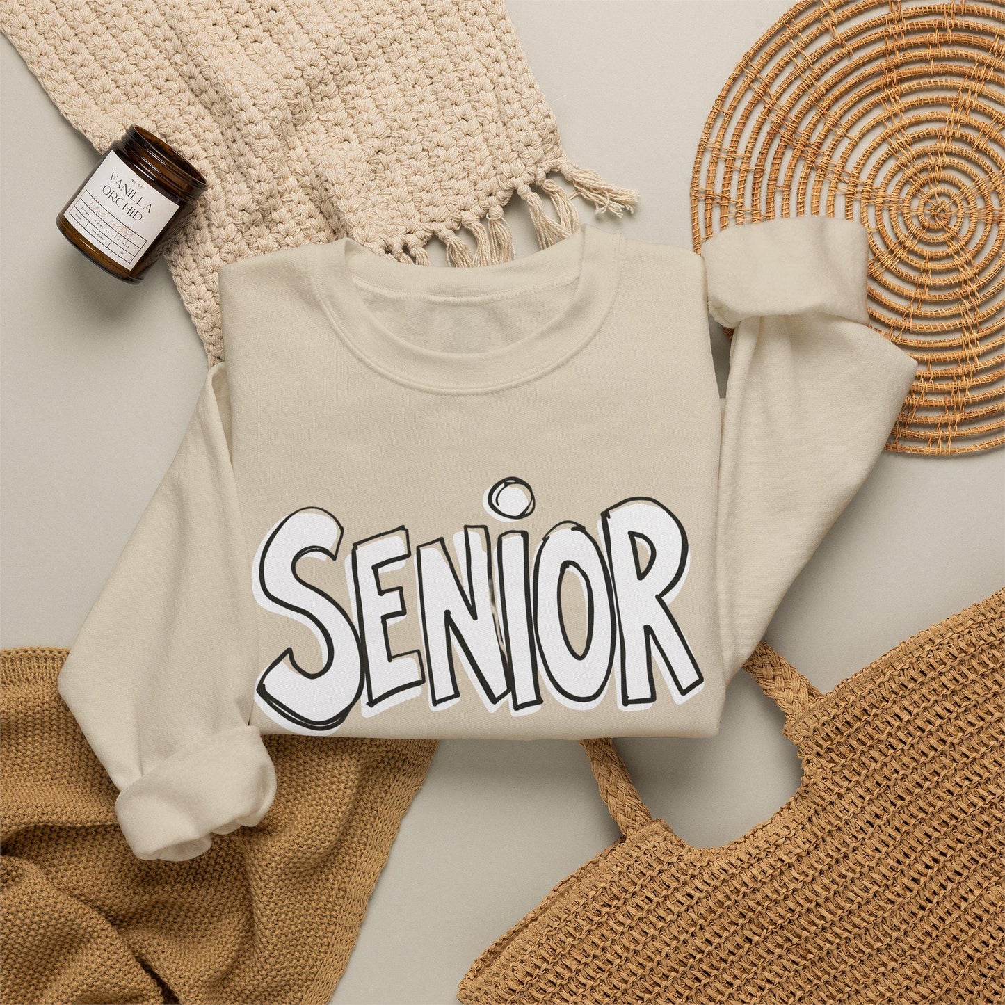 Senior Crewneck Sweatshirt | Class of Senior Year School Spirit | Class of 2027 | Back To School | Last College Year | Teen apparel | Grad