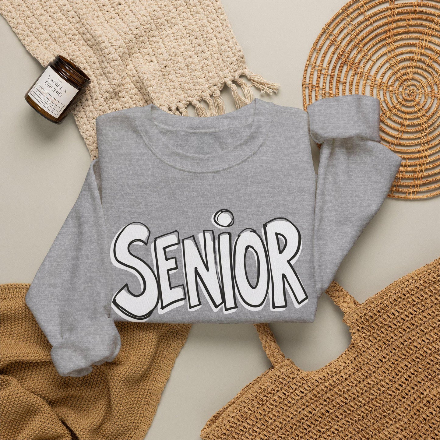 Senior Crewneck Sweatshirt | Class of Senior Year School Spirit | Class of 2027 | Back To School | Last College Year | Teen apparel | Grad