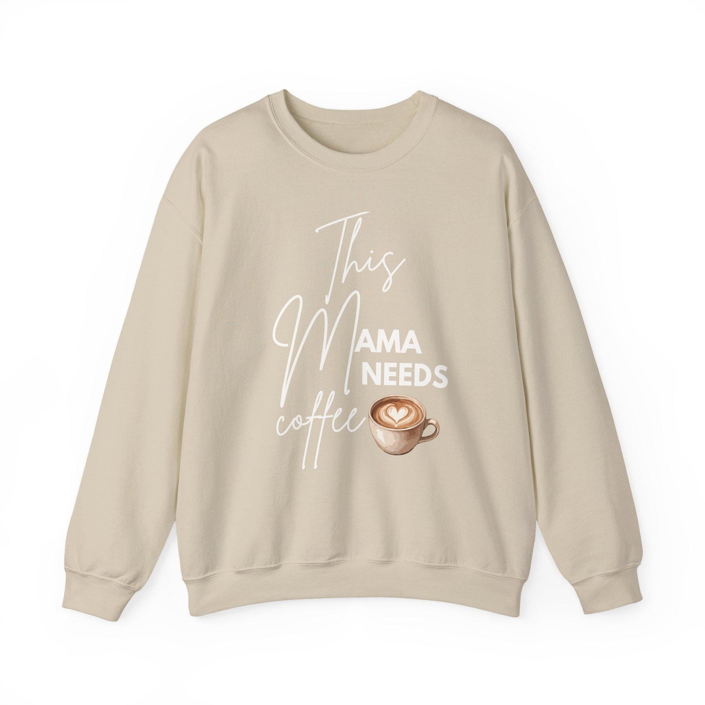 This Mama Needs Coffee Sweatshirt | Mom Coffee Lover Crewneck | Mama Graphic Sweatshirt Gifted | Coffee Mom T-shirt | Latte Sweatshirt