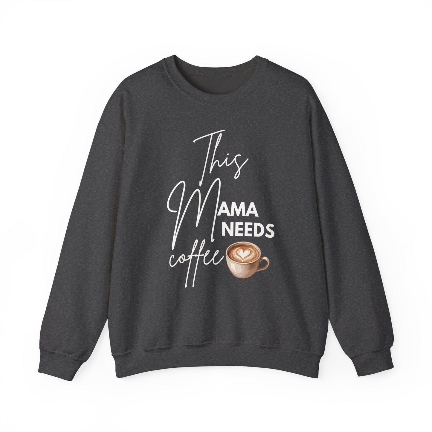 This Mama Needs Coffee Sweatshirt | Mom Coffee Lover Crewneck | Mama Graphic Sweatshirt Gifted | Coffee Mom T-shirt | Latte Sweatshirt