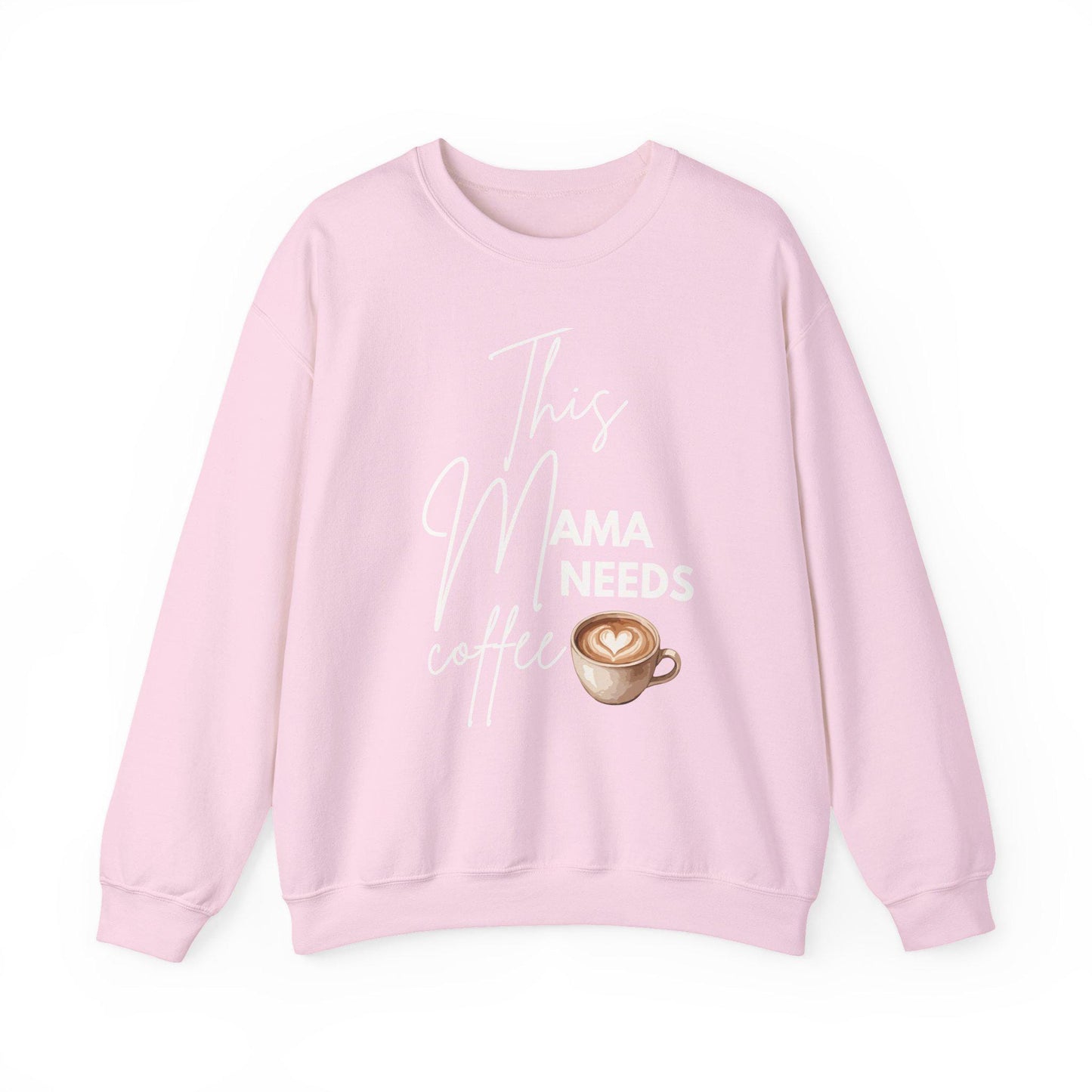 This Mama Needs Coffee Sweatshirt | Mom Coffee Lover Crewneck | Mama Graphic Sweatshirt Gifted | Coffee Mom T-shirt | Latte Sweatshirt