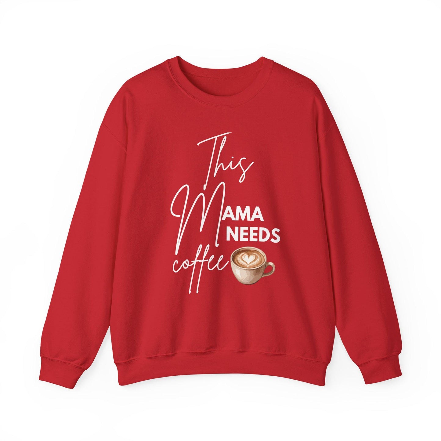 This Mama Needs Coffee Sweatshirt | Mom Coffee Lover Crewneck | Mama Graphic Sweatshirt Gifted | Coffee Mom T-shirt | Latte Sweatshirt