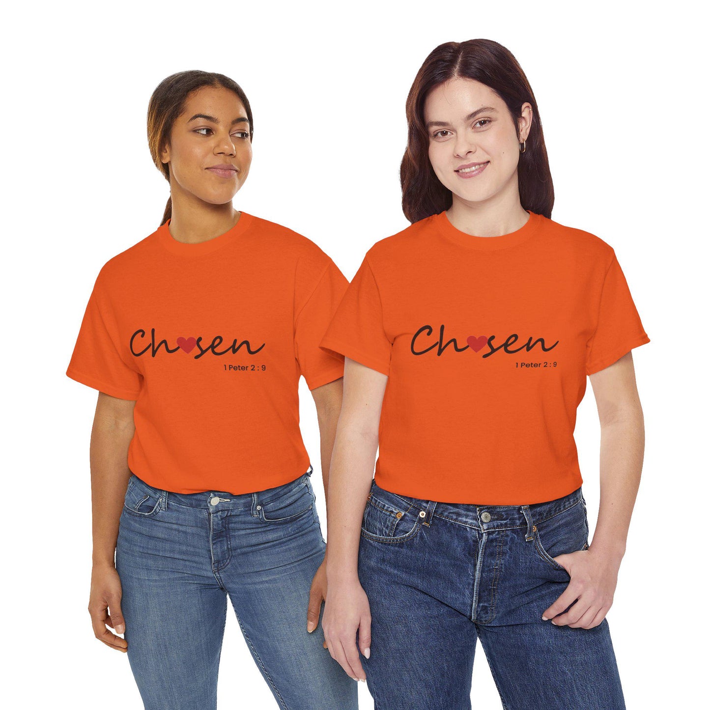 Women's comfortable Chosen Tee -Christian Scripture T-Shirt Graphic (1 Peter 2:9), Godly Theme Apparel Wear, Religious Theme Attire Lady