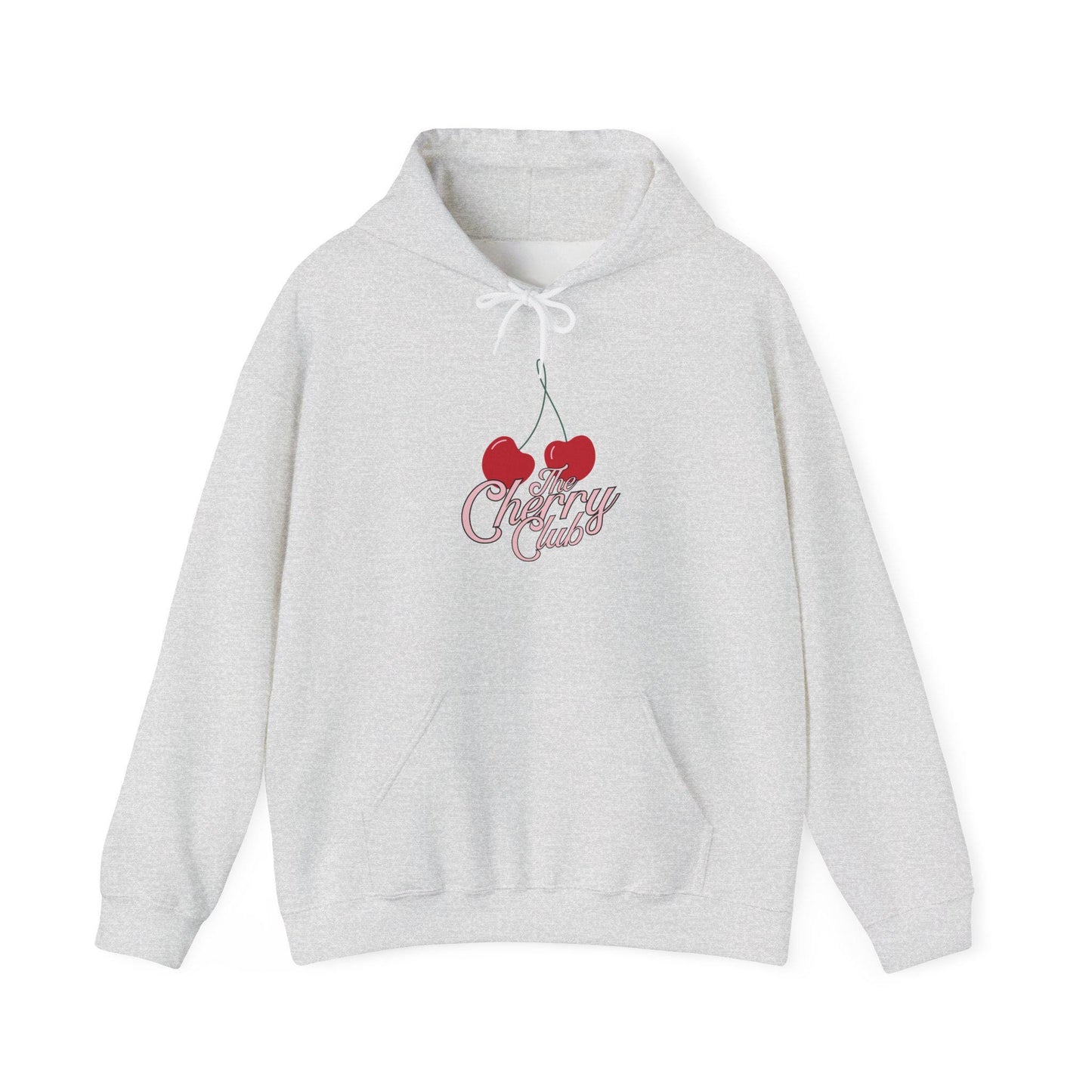 Women's Teen Female Cherry Crush Hoodie, Cute Retro Script Cherry Graphic Pullover, Oversized Vintage Apparel, Aesthetic Weather Sweather