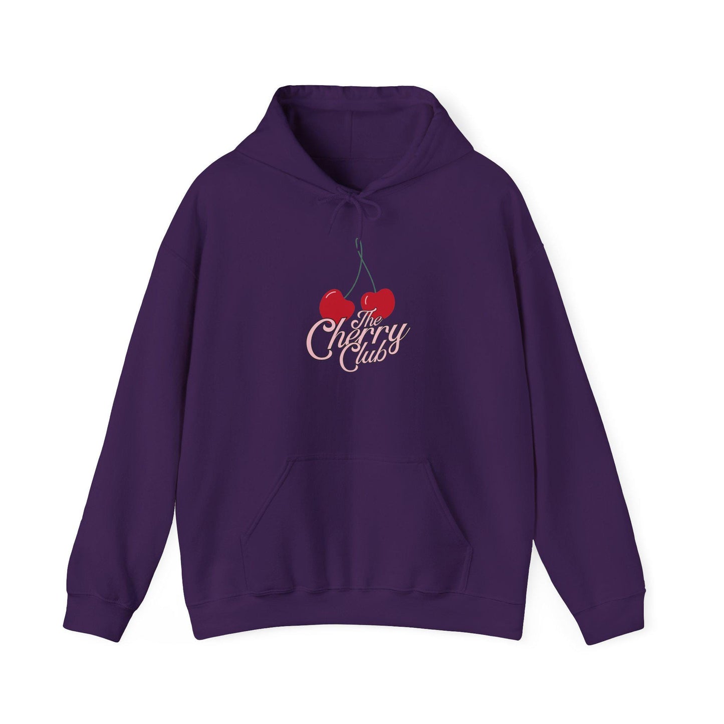Women's Teen Female Cherry Crush Hoodie, Cute Retro Script Cherry Graphic Pullover, Oversized Vintage Apparel, Aesthetic Weather Sweather