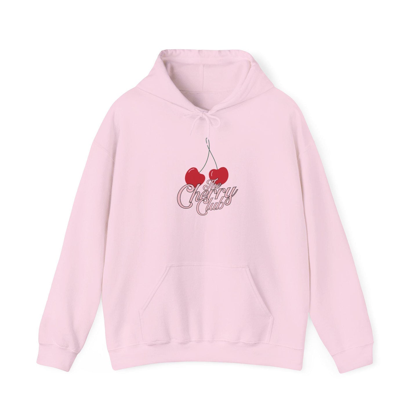 Women's Teen Female Cherry Crush Hoodie, Cute Retro Script Cherry Graphic Pullover, Oversized Vintage Apparel, Aesthetic Weather Sweather