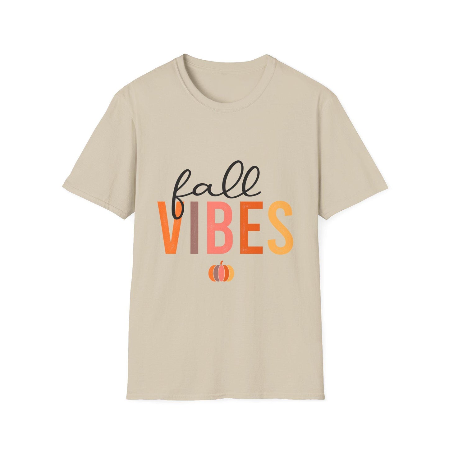 Women's Fall Vibes T-Shirt — Pumpkin Autumn Graphic Tee