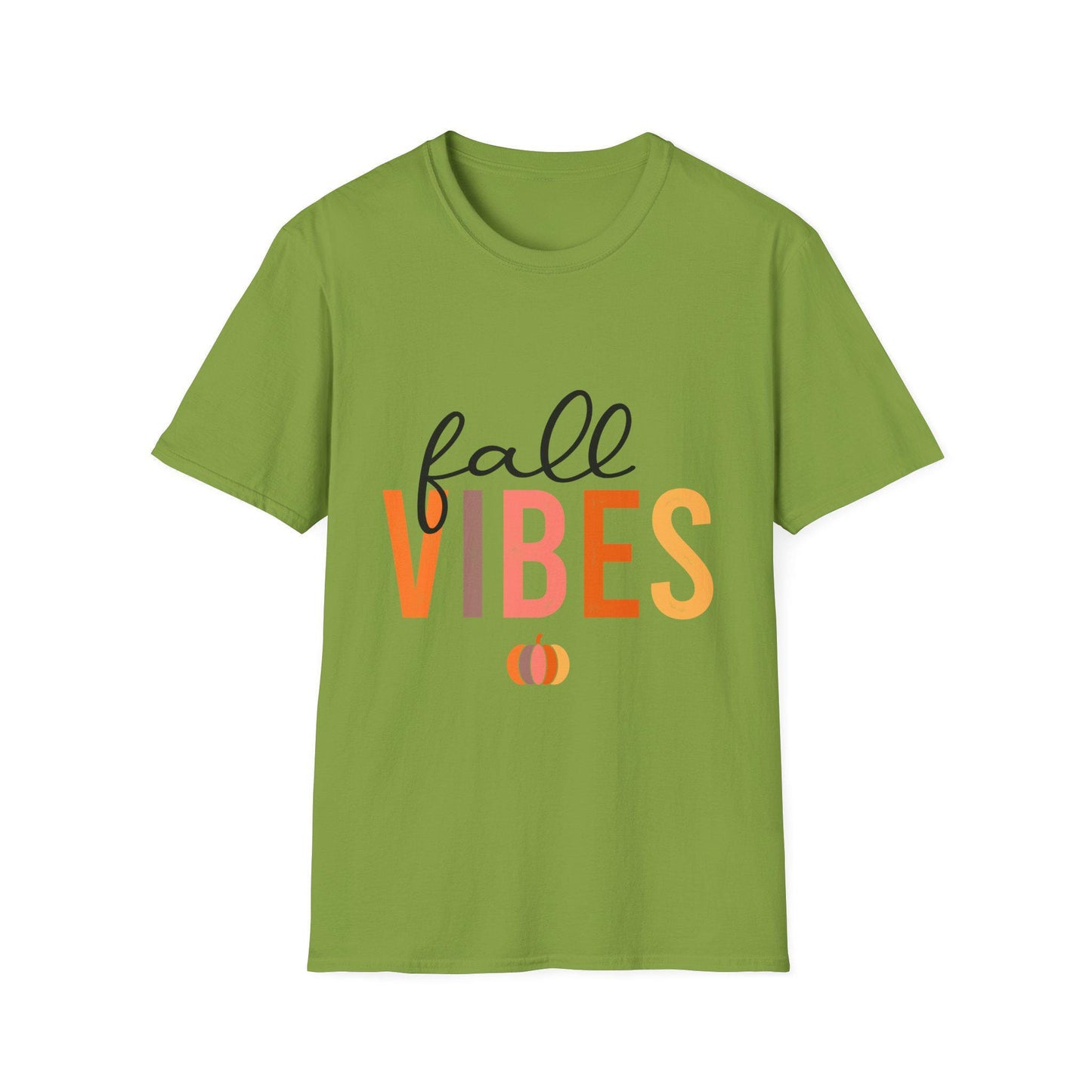 Women's Fall Vibes T-Shirt — Pumpkin Autumn Graphic Tee