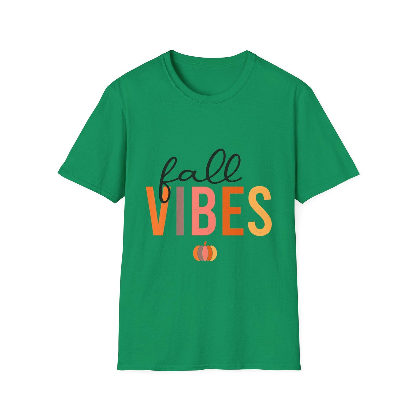 Women's Fall Vibes T-Shirt — Pumpkin Autumn Graphic Tee