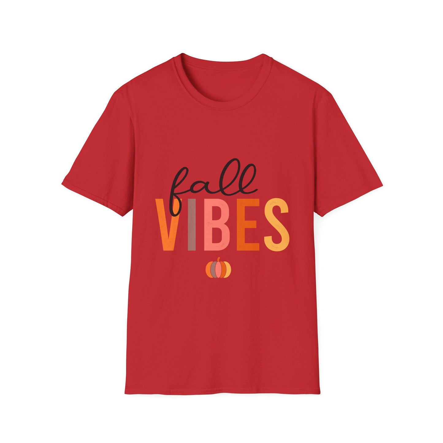 Women's Fall Vibes T-Shirt — Pumpkin Autumn Graphic Tee