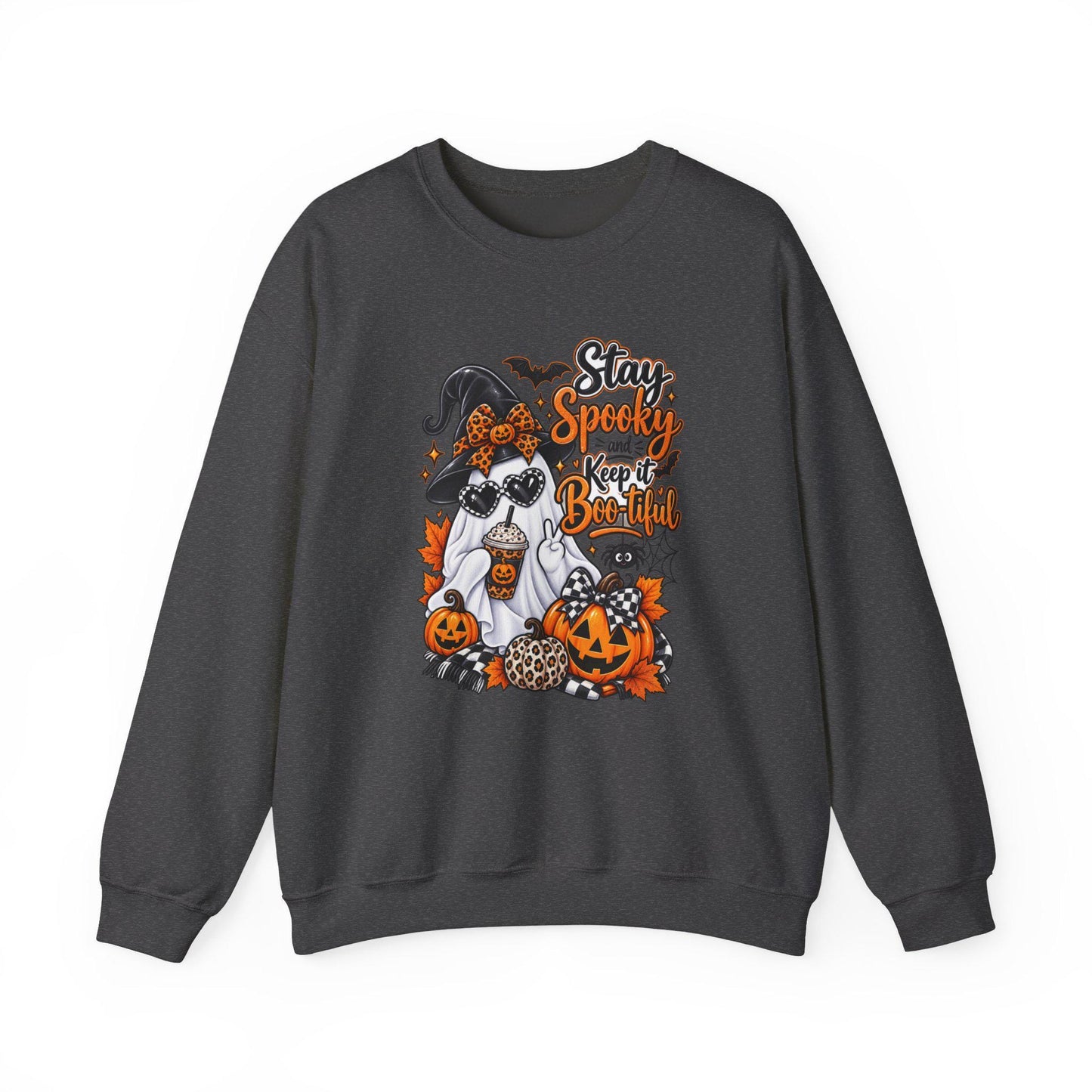 Stay Spooky & Be Kind Hoodie Sweatshirt | Halloween Ghost Pumpkin Design, Mom Female Teen Autumn Apparel, Everyday School Friend Streetwear