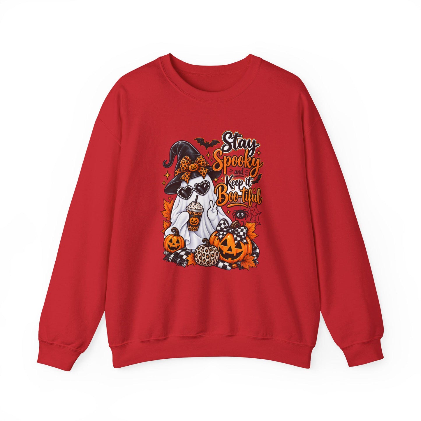 Stay Spooky & Be Kind Hoodie Sweatshirt | Halloween Ghost Pumpkin Design, Mom Female Teen Autumn Apparel, Everyday School Friend Streetwear