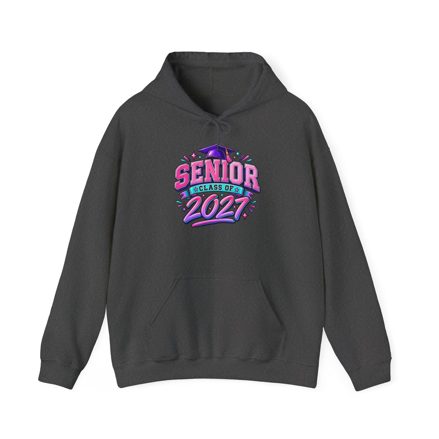 Senior Class of 2027 Hoodie, Graduation 2027 Sweatshirt Female Teen Oversized Everyday Pullover, College Grad, Comfortable Cozy Apparel Wear