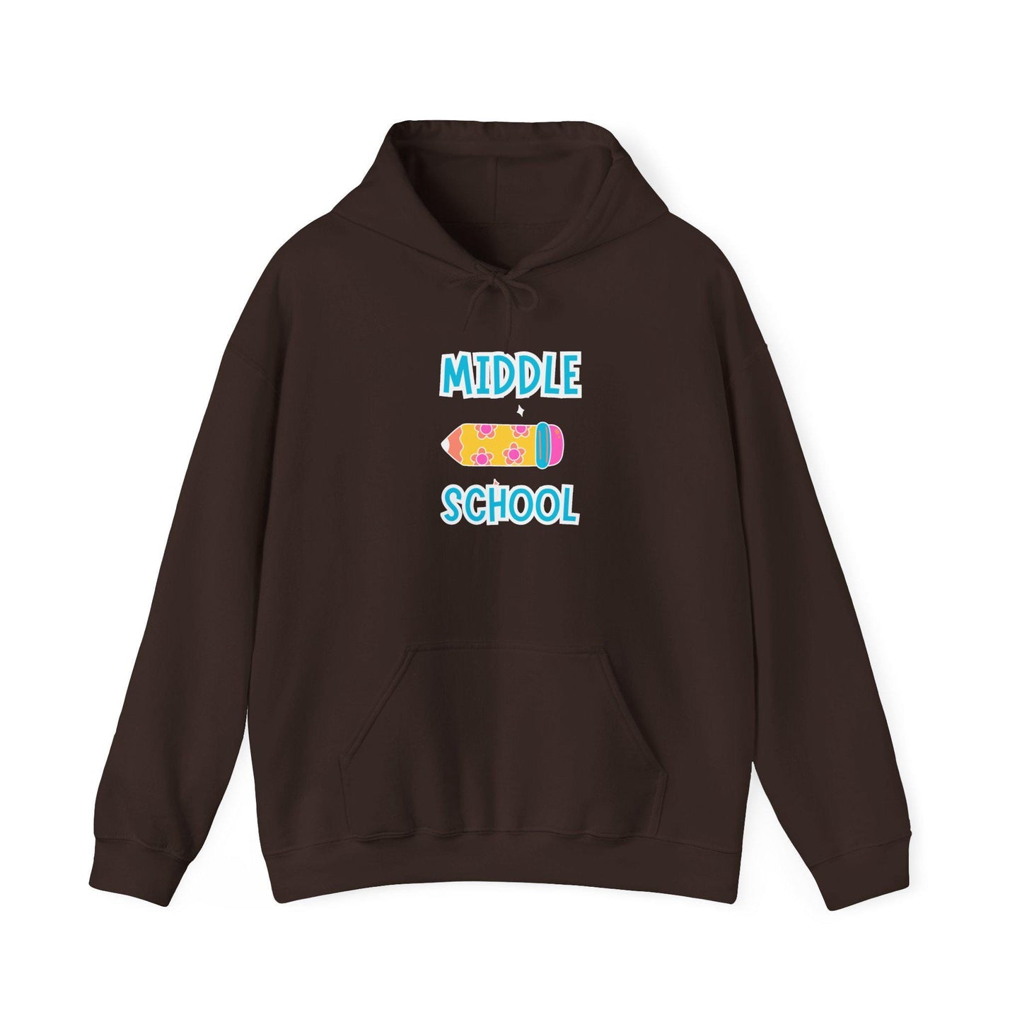 Middle School Pencil Hoodie Gifted | Cute School Supplies Graphic | Cozy Comfortable Pullover | Teen Warm Apparel with Pockets | Long sleeve
