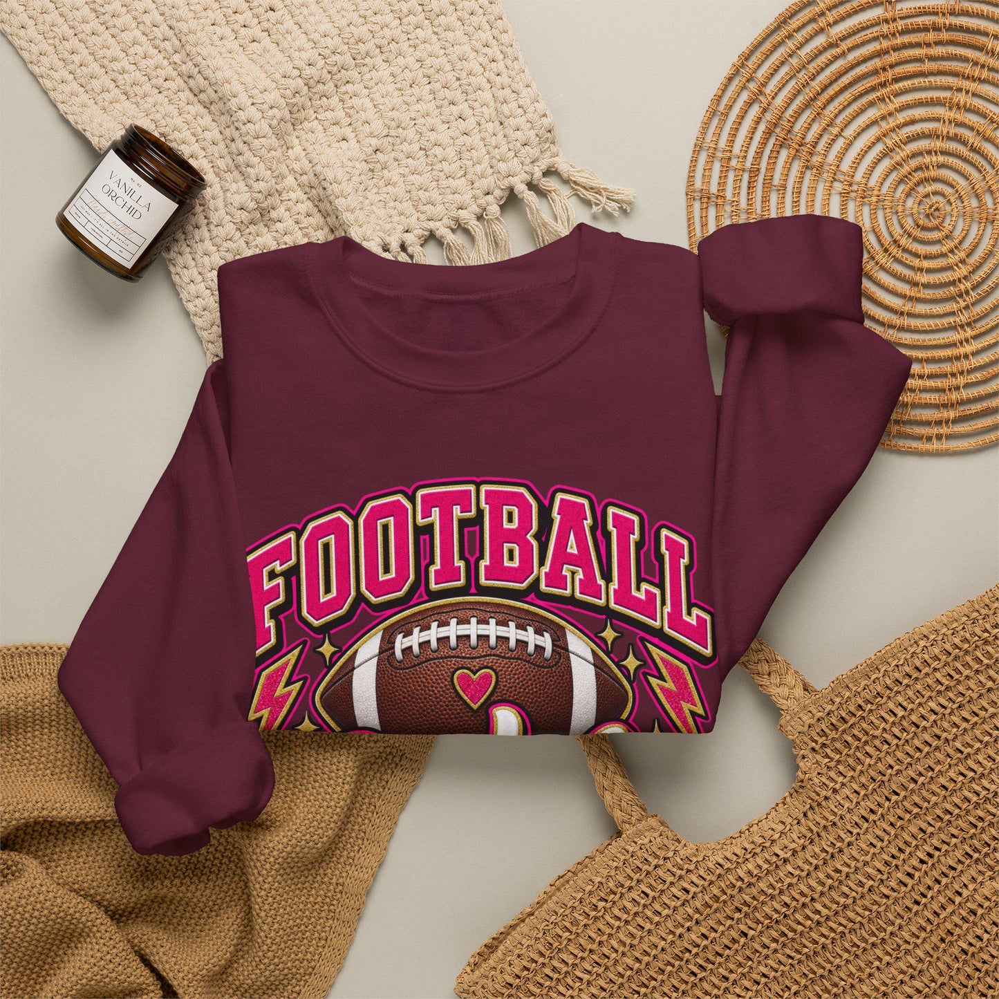 Football Wife Sweatshirt, Football Game Day Season Apparel, Football Wife Life, Fall Football Fashion, Gift for Football Fan, Mom Gear