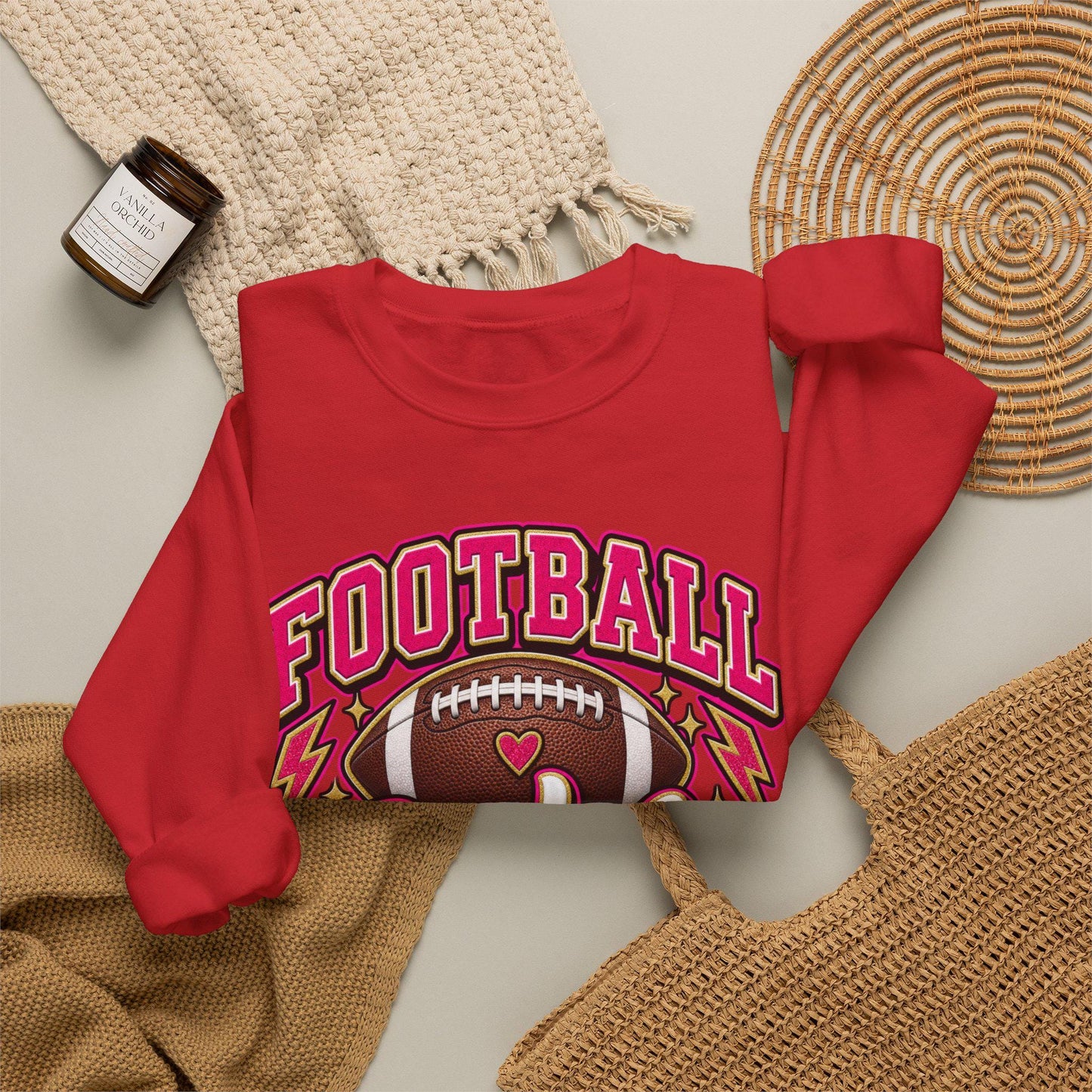Football Wife Sweatshirt, Football Game Day Season Apparel, Football Wife Life, Fall Football Fashion, Gift for Football Fan, Mom Gear