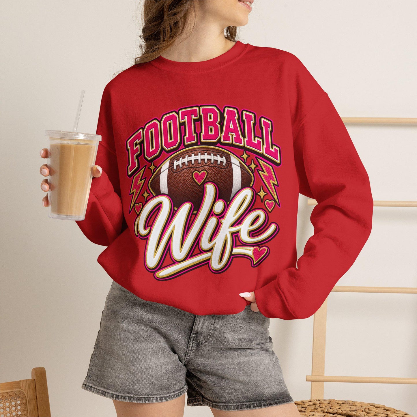 Football Wife Sweatshirt, Football Game Day Season Apparel, Football Wife Life, Fall Football Fashion, Gift for Football Fan, Mom Gear